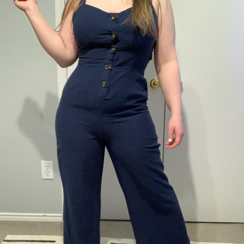 Wild Fable Sleeveless Button-Up Jumpsuit